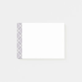 Grijs lavendel geruit patroon trim post-it® notes