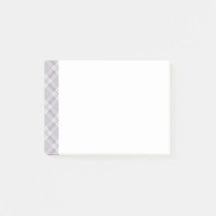 Grijs lavendel geruit patroon trim post-it® notes