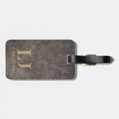 Grijs Leder Monogram Mannelijk  Bagagelabel (Achterkant horizontaal)