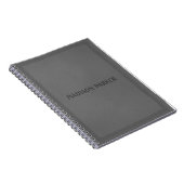 Grijs leder notitieboek (Rechterzijde)