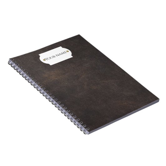 Grijs leder notitieboek (Rechterzijde)