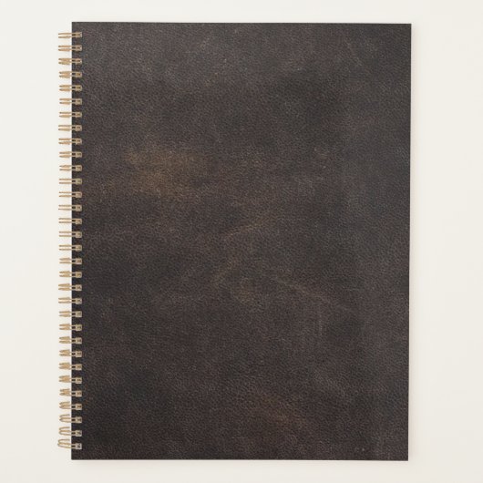 Grijs leder planner (Voorkant)