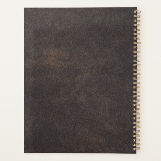 Grijs leder planner (Achterkant)