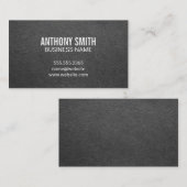 Grijs Lederen Luxe Bedrijf Visitekaartje (Voorkant / Achterkant)