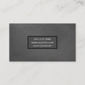 grijs lederen patroon visitekaartje (Achterkant)