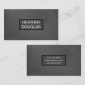 grijs lederen patroon visitekaartje (Voorkant / Achterkant)