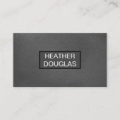 grijs lederen patroon visitekaartje (Voorkant)