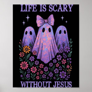 Grijs leven is eng zonder Jezus christen Poster