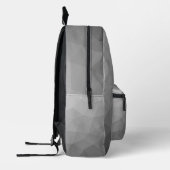 Grijs licht Verloop Geometrisch Mesh Patroon Bedrukte Rugzak (Links)