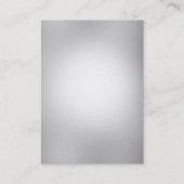 Grijs licht verticaal modern gewoon rood monogram visitekaartje (Achterkant)