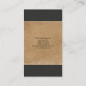 Grijs Lichtbruin Modern Plain Professional Stijlvo Visitekaartje (Achterkant)