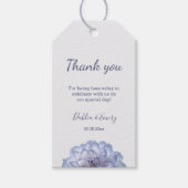 Grijs Lila Bloemen bruiloft Dank u Gift Labels Cadeaulabel (Voorkant)