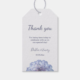 Grijs Lila Bloemen bruiloft Dank u Gift Labels Cadeaulabel
