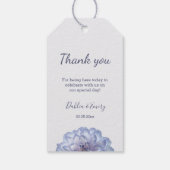 Grijs Lila Bloemen bruiloft Dank u Gift Labels Cadeaulabel (Achterkant)