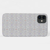 Grijs, lila, koraal, diamanten op een wit Case-Mate iPhone case (Achterkant (horizontaal))