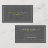Grijs Linnen Burlap Textuur Mooie Kaart Visitekaartje (Voorkant / Achterkant)
