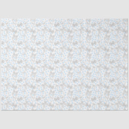 Grijs lint & Blauwe Stippen Tissuepapier