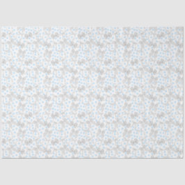 Grijs lint en blauwe stippen tissue paper tissuepapier