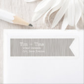 Grijs lint retour adreslabel etiket (Insitu)