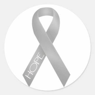 Grijs lint ronde sticker