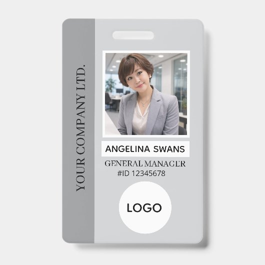Grijs | Logo foto-medewerker Badge (Voorzijde)