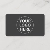 Grijs Logo Professional Clean Elegant minimaal Visitekaartje (Voorkant)