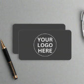 Grijs Logo Professional Clean Elegant minimaal Visitekaartje