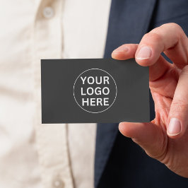 Grijs Logo Professional Clean Elegant minimaal Visitekaartje