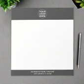 Grijs Logo Professioneel Bedrijf Notitieblok