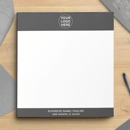 Grijs Logo Professioneel Bedrijf Notitieblok