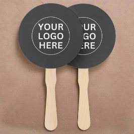 Grijs Logo Promotie Bedrijf Evenement Handwaaier