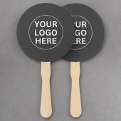 Grijs Logo Promotie Bedrijf Evenement Handwaaier