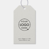 Grijs logo | Zakelijk professioneel modern minimaa Cadeaulabel (Voorkant)