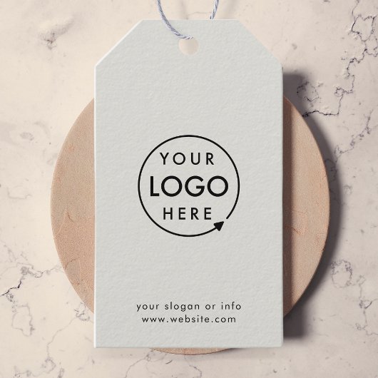 Grijs logo | Zakelijk professioneel modern minimaa Cadeaulabel