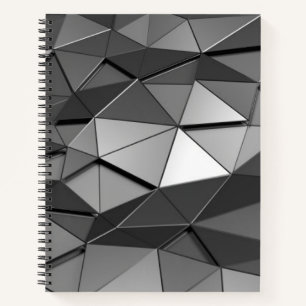 Grijs Low-Poly Bullet Journal / Lined Notitieboek