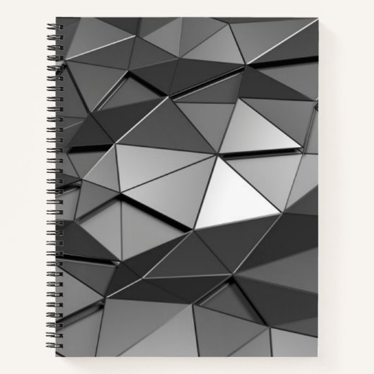 Grijs Low-Poly Bullet Journal / Lined Notitieboek (Voorkant)