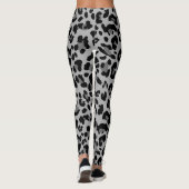 Grijs luipaard print patroon leggings (Achterkant)