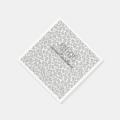 Grijs Luipaard Print Sweet Sixteen Servetten (Hoek)