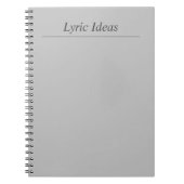  grijs lyrische ideeën Notitieboek (Voorkant)
