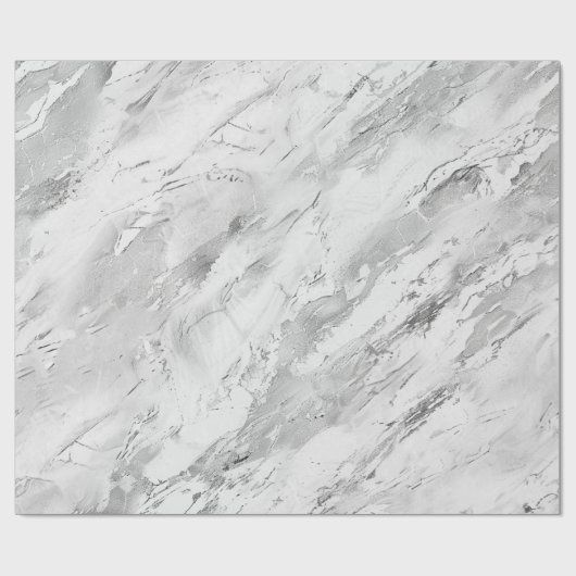 Grijs Majestic Marble Impressions Wrapping Paper Cadeaupapier (Vlak)