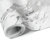 Grijs Majestic Marble Impressions Wrapping Paper Cadeaupapier (Rol Hoek)