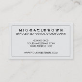 grijs marien nautisch anker visitekaartje (Achterkant)