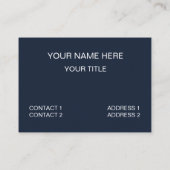 Grijs marineblauw roze kuststrepen patroon visitekaartje (Achterkant)