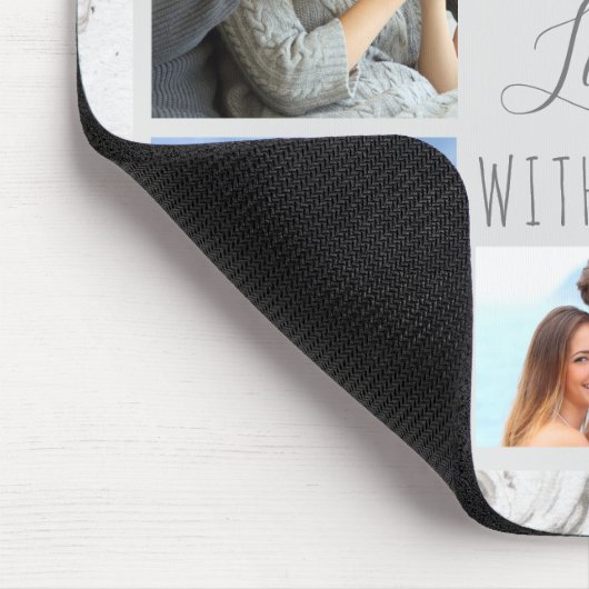 Grijs Marmer 7 Fotocollage - Liefdevol leven met j Muismat (Hoek)