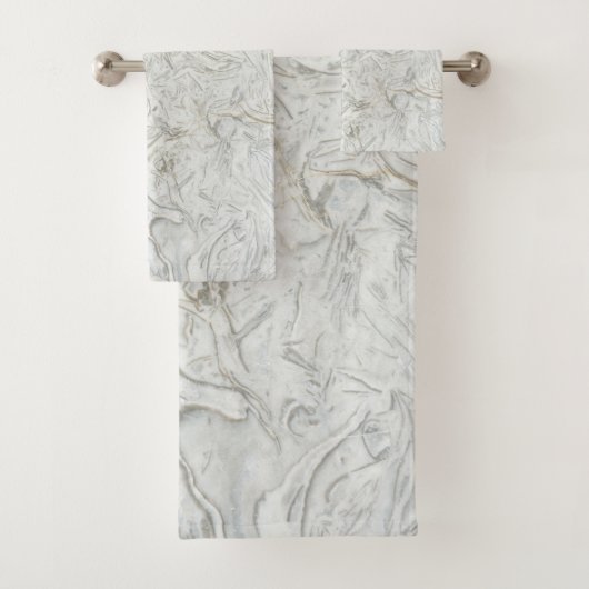 Grijs marmer bad handdoek (Insitu)