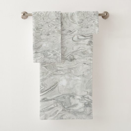 Grijs marmer bad handdoek (Insitu)