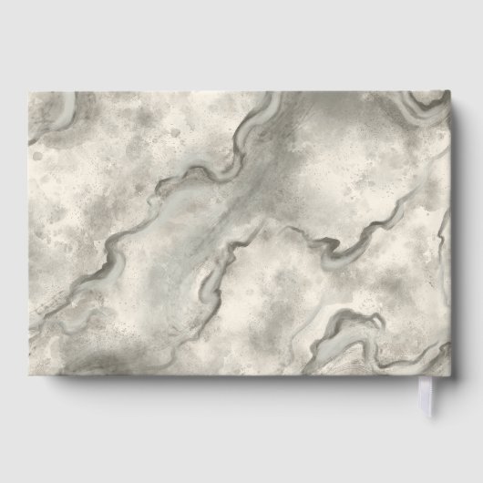  Grijs Marmer Bruiloft Gast Boek Gift (Achterkant)