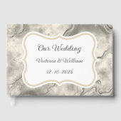  Grijs Marmer Bruiloft Gast Boek Gift (Voorkant)