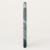 Grijs Marmer Gepolijste Steen Imitatie & Monogram Case-Mate iPhone Case (Achterkant/links)