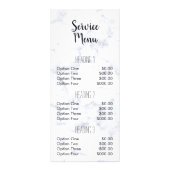 grijs marmer graniet modern salon service menu (Voorkant)